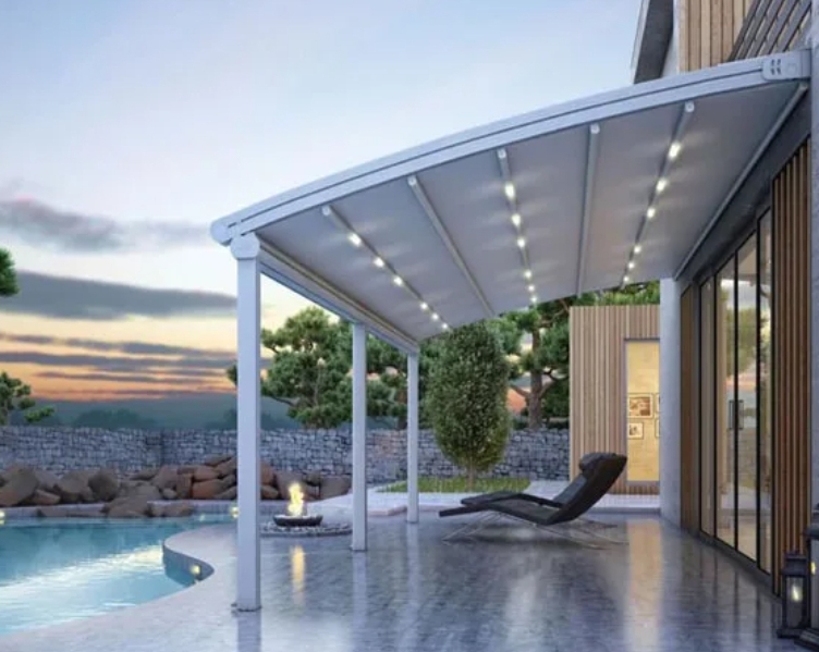 LED Işıklı Pergola Tente Sistemi (Referans) - G&ouml;rsel 1