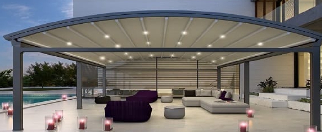 LED Işıklı Pergola Tente Sistemi (Referans) - G&ouml;rsel 2